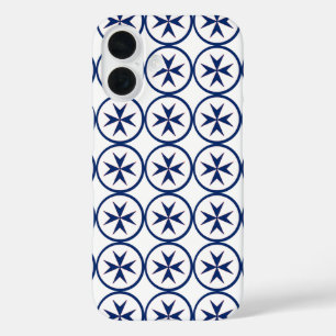 Coques iPhone 16 Croix octogonale BLUE CORSAIR STYLE
