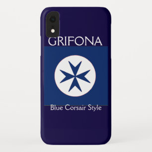 Coque Pour iPhone XR Croix octogonale BLUE CORSAIR STYLE