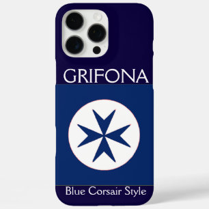 iPhone 16 Pro Max Case Croix octogonale BLUE CORSAIR STYLE