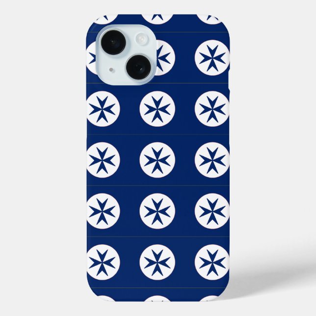 Coques Case-Mate iPhone Croix octogonale BLUE CORSAIR STYLE (Verso)