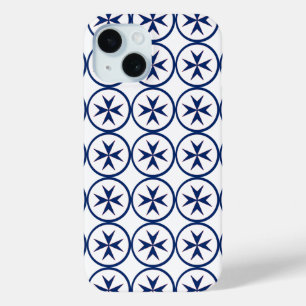 Coque Pour iPhone 15 Croix octogonale BLUE CORSAIR STYLE