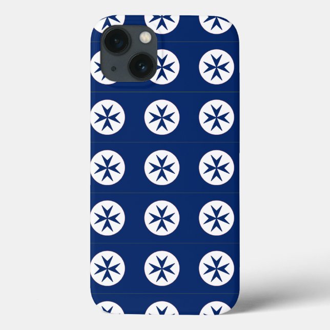 Coques Case-Mate iPhone Croix octogonale BLUE CORSAIR STYLE (Verso)