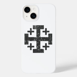 Coque Pour iPhone 14 croix terre sainte grunge symbole de religion Jéru