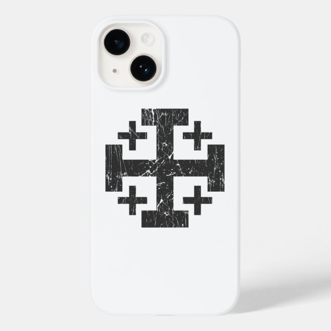 Coques Case-Mate iPhone croix terre sainte grunge symbole de religion Jéru (Verso)