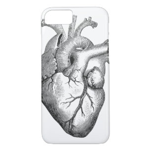 Coque Case-Mate Pour iPhone Croquis anatomique de coeur de rétro cool de cru