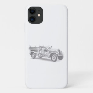 Case-Mate iPhone Case croquis au crayon de camion de pompiers vintage de