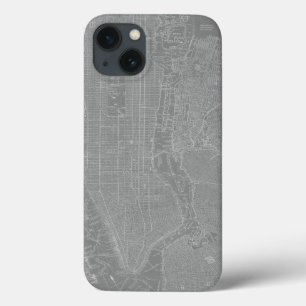 iPhone 13 Case Croquis de carte de New York City