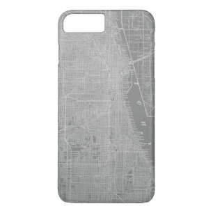 Coque Case-Mate Pour iPhone Croquis de carte de ville de Chicago
