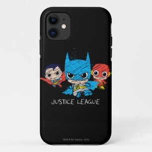 Coque iPhone 11 Croquis de la Mini Justice League