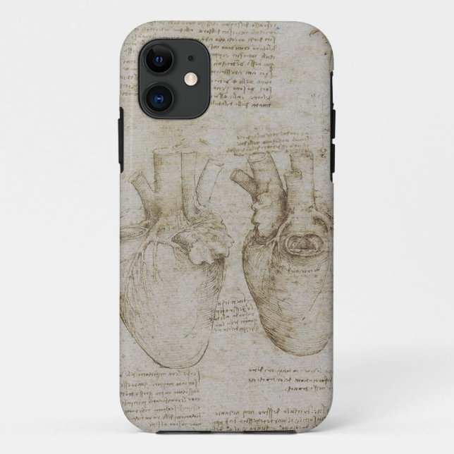 Coques Case-Mate iPhone Croquis humains d'anatomie du coeur de da Vinci (Dos)