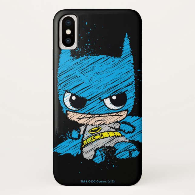 Coques Case-Mate iPhone Croquis Mini Batman (Dos)