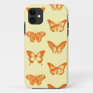 Etui iPhone Case-Mate Croquis papillon, jaune et orange