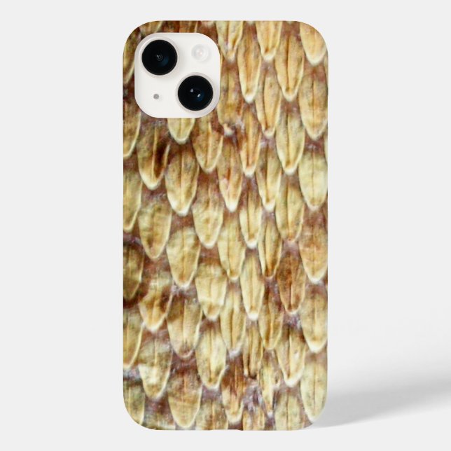 Coques Case-Mate iPhone CROTALUS, CRÈME DE PEAU DE RATTLESNAKE IMPRIMÉE Br (Verso)