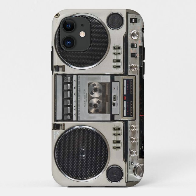 Coques Case-Mate iPhone Cru 80s Boombox Ghettoblaster (Dos)