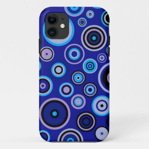 Case-Mate iPhone Case Cru coloré abstrait du motif   de cercles de bleu