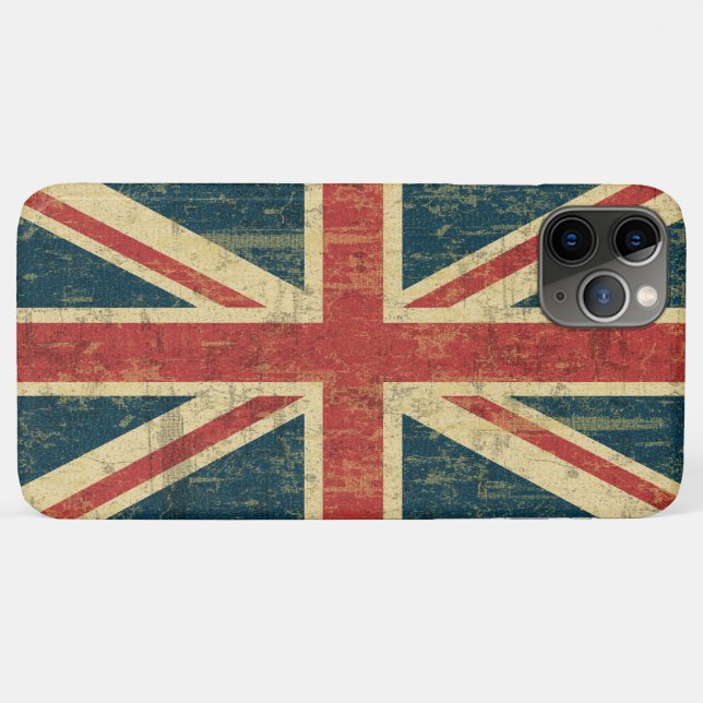 Coques Case-Mate iPhone Cru d'Union Jack affligé (Dos (Horizontal))