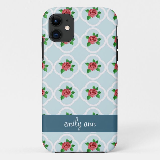 Coques Case-Mate iPhone Cru rose et cas de Quatrefoil iPhone4 (Dos)