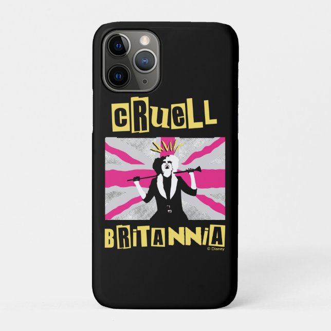 Coques Case-Mate iPhone Cruella| Cruell Britannia Flag Pop Art (Dos)