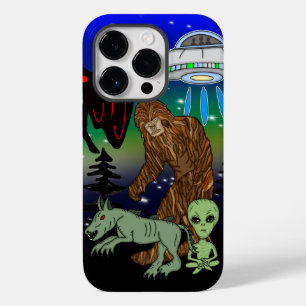 Coque Pour iPhone 14 Pro Cryptid, OVNI, Big Foot, Chupacabra, Alien Mothman