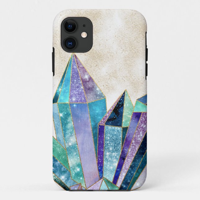 Coques Case-Mate iPhone *~* Crystals Celestial Gold Star Dust Pastel (Dos)
