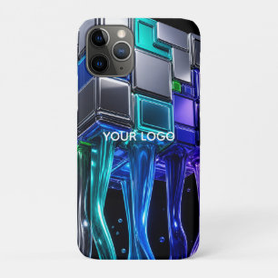Case-Mate iPhone Case Cube de puzzle chromé futuriste 