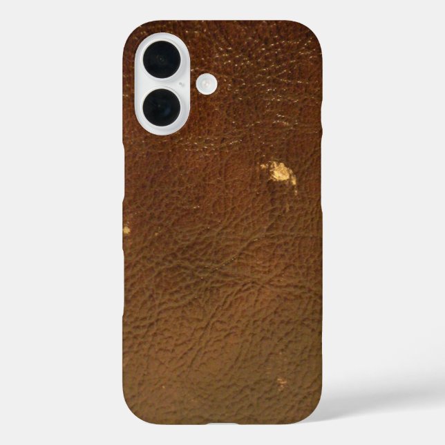 Coques Case-Mate iPhone Cuir Brown Rustique Faux (Verso)
