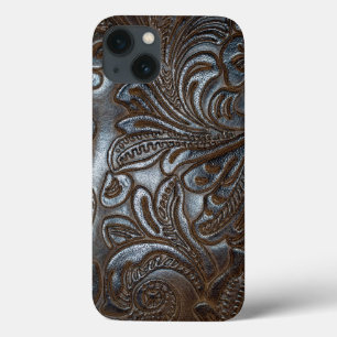 Coques Pour iPhone Cuir Brown vintage incorporé