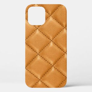 Case-Mate iPhone Case Cuir brun de voiture de luxe, texture intérieure.