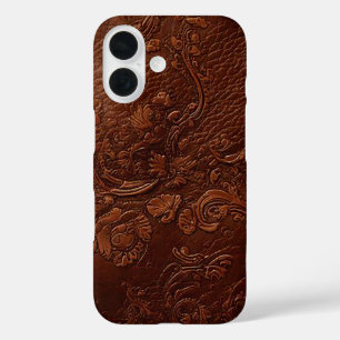 Coque Pour iPhone 16 Cuir Brun Polyvalent pour Voyage