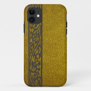 Coques Pour iPhone Cuir Doré Moderne