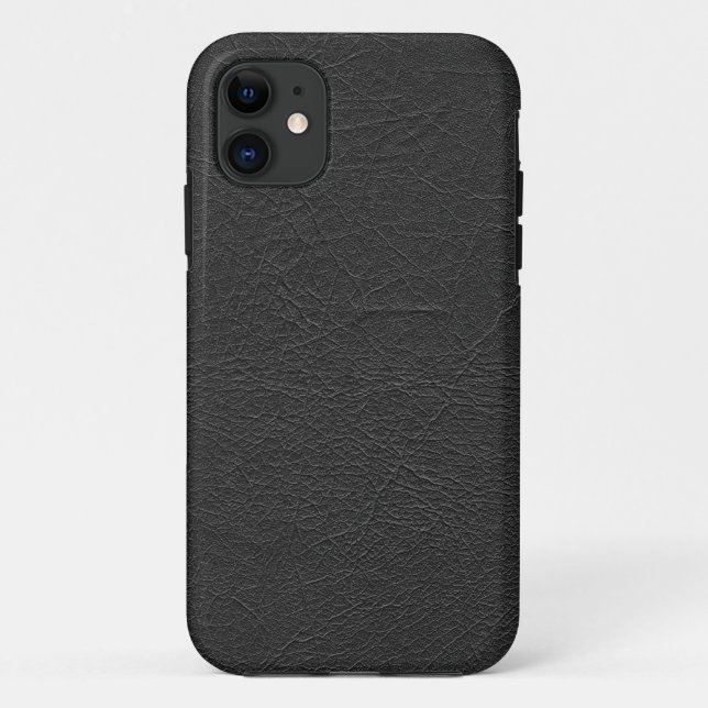 Coques Case-Mate iPhone Cuir noir (Dos)