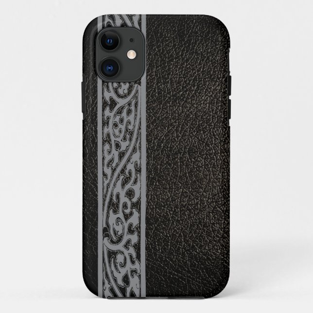 Coques Case-Mate iPhone Cuir noir (Dos)