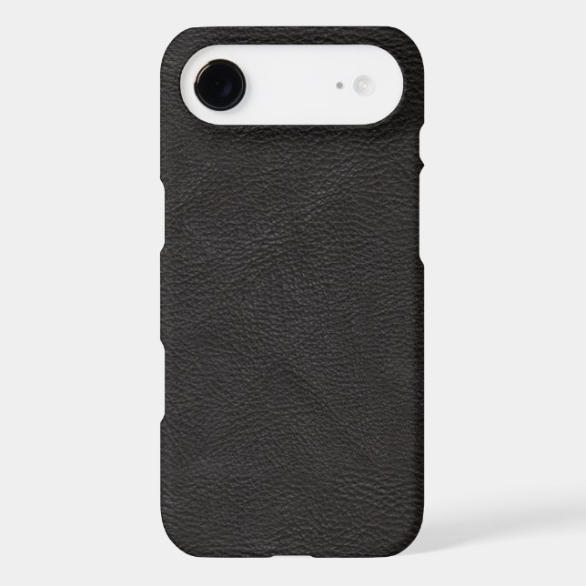 Coques Case-Mate iPhone Cuir noir texturisé (Verso)