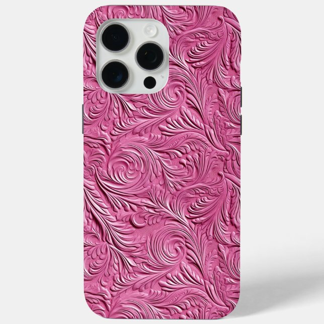 Coques Case-Mate iPhone Cuir rose Faux (Verso)