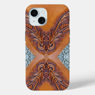 Coque Pour iPhone 15 Cuir vintage de la renaissance médiévale occidenta