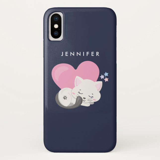 Coques Case-Mate iPhone Cuisine Blanc Kitty Chat Dormir (Dos)