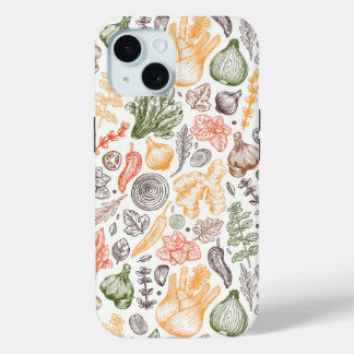 Coque Pour iPhone 15 Cuisine Garden Motif végétal