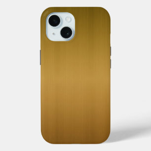 Coque Pour iPhone 15 Cuivre brossé métallique
