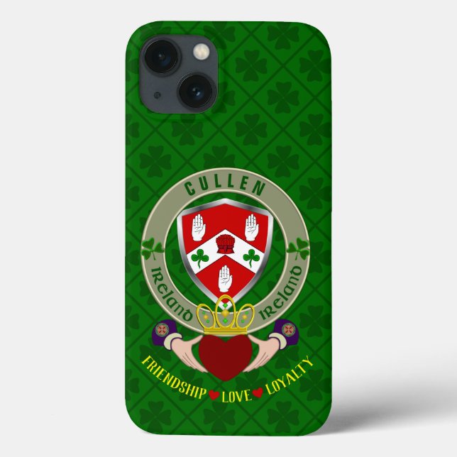 Coques Case-Mate iPhone Cullen Irish Shield & Claddagh Personnalisé (Verso)