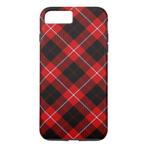 Coque iPhone 8 Plus/7 Plus Cunningham Tartan rouge noir
