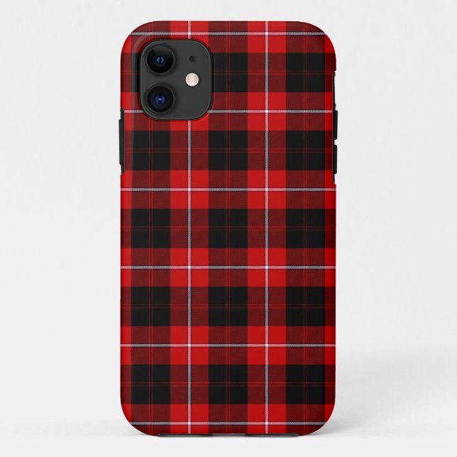 Coques Case-Mate iPhone Cunningham Tartan rouge noir (Dos)