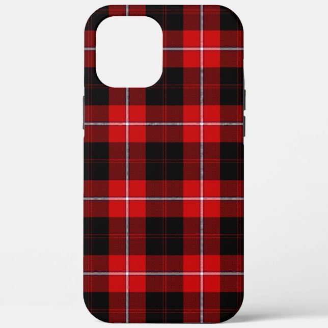 Coques Case-Mate iPhone Cunningham Tartan rouge noir (Verso)