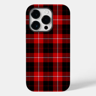 Coque Pour iPhone 14 Pro Cunningham Tartan rouge noir