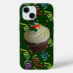 Coque Pour iPhone 15 Cupcake de carottes avec Confetti
