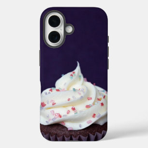 Coques iPhone 16 Cupcake moderne arrose violet