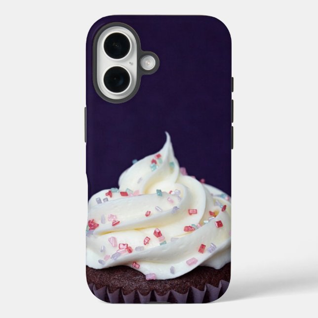 Coques Case-Mate iPhone Cupcake moderne arrose violet (Verso)