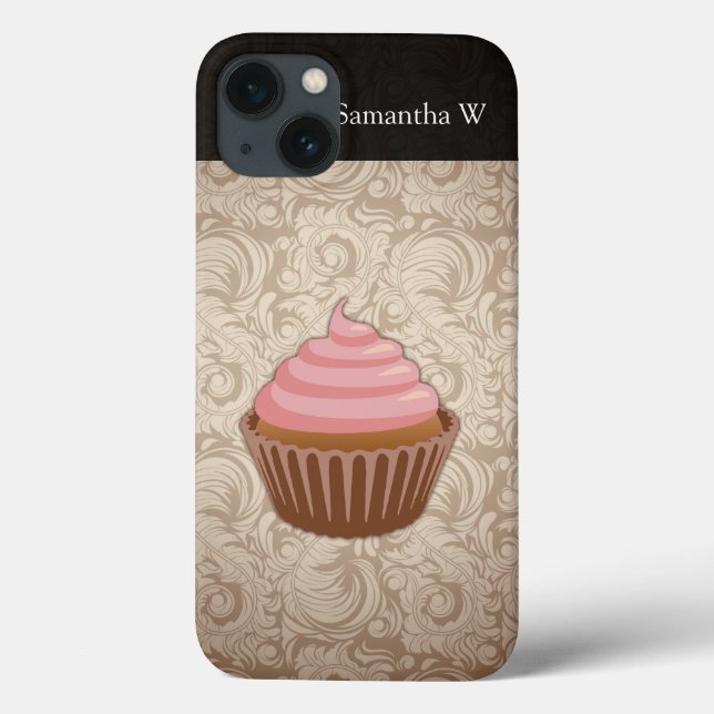 Coques Case-Mate iPhone Cupcake rose/Brown (Verso)