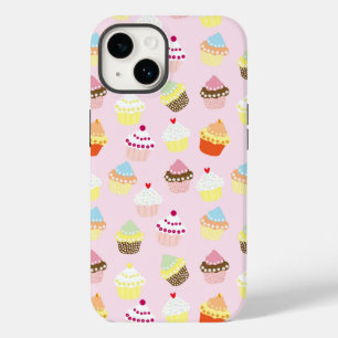 COQUE POUR iPhone 14 CUPCAKES MOTIF ROSE