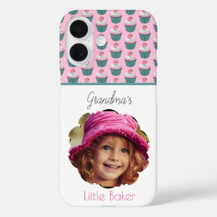 Coque Pour iPhone 16 Cupcakes Scalloped Nom du Modèle photo personnalis