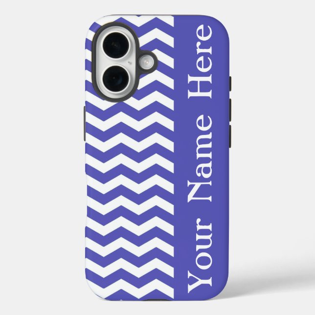 Coques Case-Mate iPhone Curacao Shores Wave Chevron avec le nom (Verso)